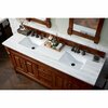 James Martin Vanities Brookfield 72in Double Vanity, Warm Cherry w/ 3 CM Arctic Fall Solid Surface Top 147-114-5781-3AF